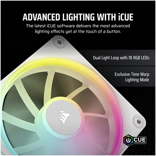 Corsair iCUE Link LX120 RGB White 120mm Cabinet Fan (Triple Pack)